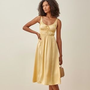 Silk Colleen dress in Lemon